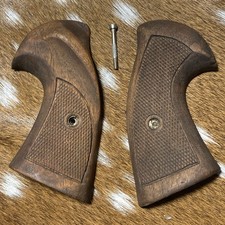 Custom Vintage Wood Target Grips For K-frame Smith Wesson - Square Butt