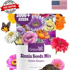 Zinnia Seeds Mix, 1 Oz, Over 3,000 Flowers Seeds, 5 Varieties Pink, Yellow, O... 176.64 per gallon
