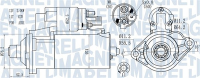 MAGNETI MARELLI 063721512010 Starter für AUDI,SEAT,SKODA,VW