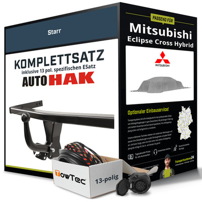 Für MITSUBISHI Eclipse Cross HYB Typ GK Anhängerkupplung starr +eSatz 13pol 21-