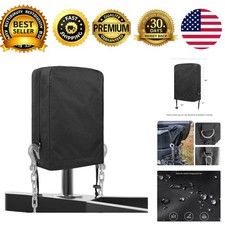 RV Electric Tongue Jack Cover Weatherproof 900D Oxford Fabric Universal Black