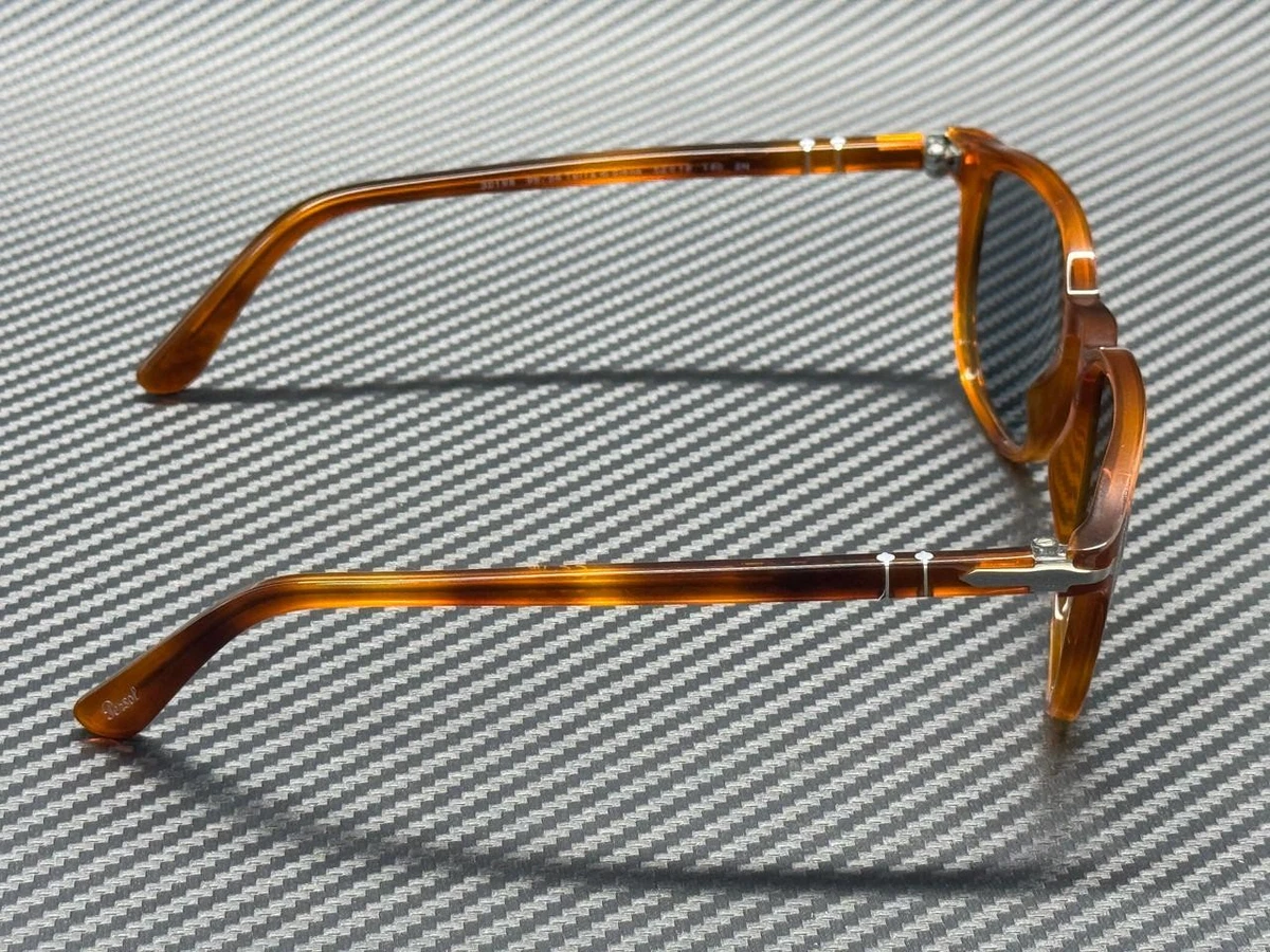 PERSOL PO3019S 96 56 Terra Di Siena Brown Blue Square Men's 52 mm Sunglasses