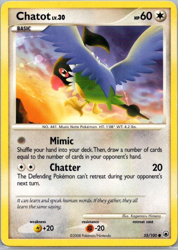Chatot 55/100 Common Majestic Dawn NM
