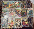 MARVEL TEAM-UP LOT OF 13. Bronze Age. Early Black Suit Spider-Man. Mid Grade.