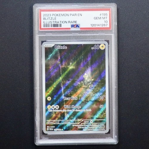 Pokemon Blitzle 195/182 PAR PSA 10 Illustration Rare SV04 Paradox Rift