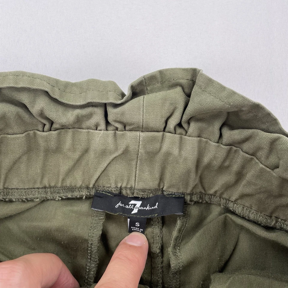 7 Для всего человечества брюки женщин S оливковый зеленый подпоясанный общего назначения прямой ноги 28 x 26» - Изображение 2 из 4