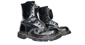 Gripfast Original England Black Leather Pull On Industrial Punk Mens US 10‎ UK 9 Gripfast Original England Black Leather Pull On Industrial  main image 4