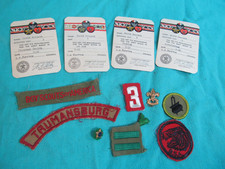 1950's TRUMANSBURG NY BOY SCOUT LOT PATCHES PINS MERIT BADGE CARDS