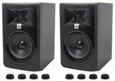  2 JBL 305P MkII 5" 2-Way Powered Studio Reference Monitors Isolation Feet Pads