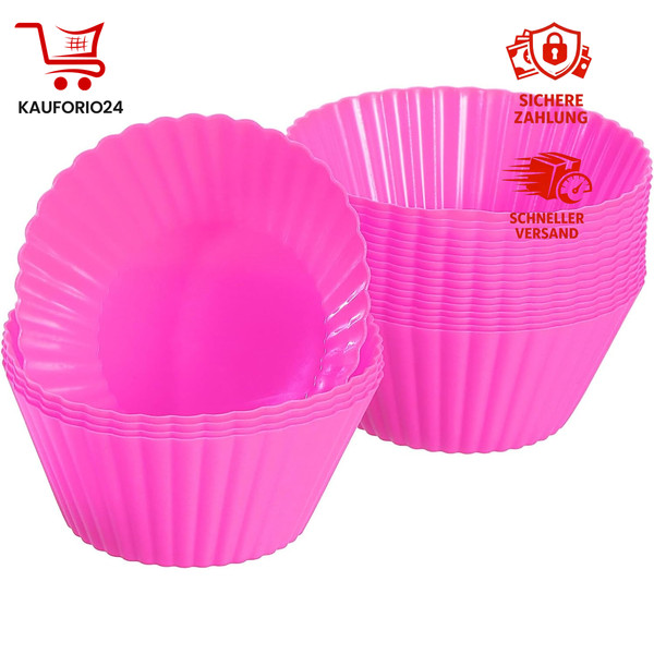 Silikon MuffinföRmchen 18 StüCk Wiederverwendbar Antihaft FüR Muffins Eier-image