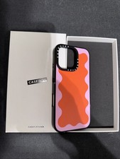 Casetify Compact iPhone 16 Pro Case Pink Wavy...