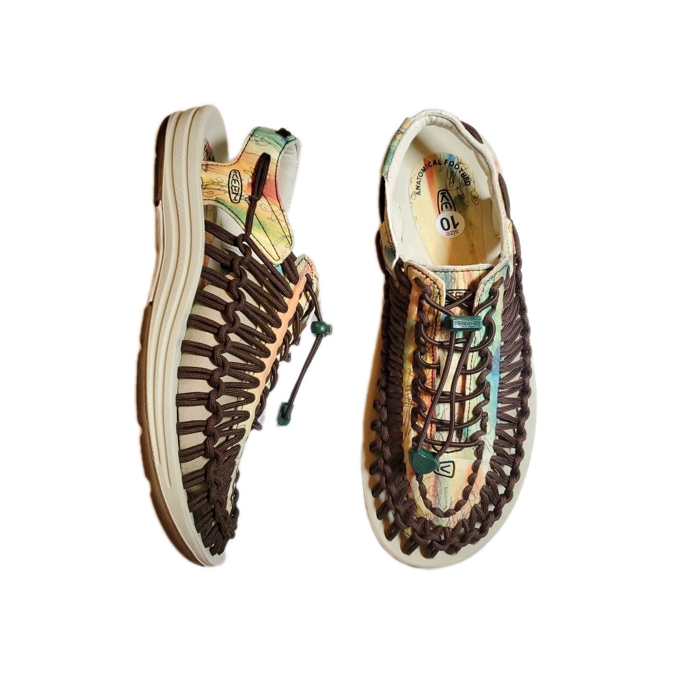 Sandali Keen Uneek 2 corde escursionismo passeggio spiaggia donna taglia 10 multicolore nuovi