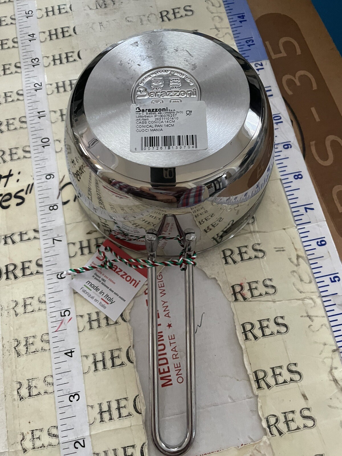 Barazzoni+S.P.A.+Stainless+Steel+Saucepan+Saucier+Made+in+Italy+622