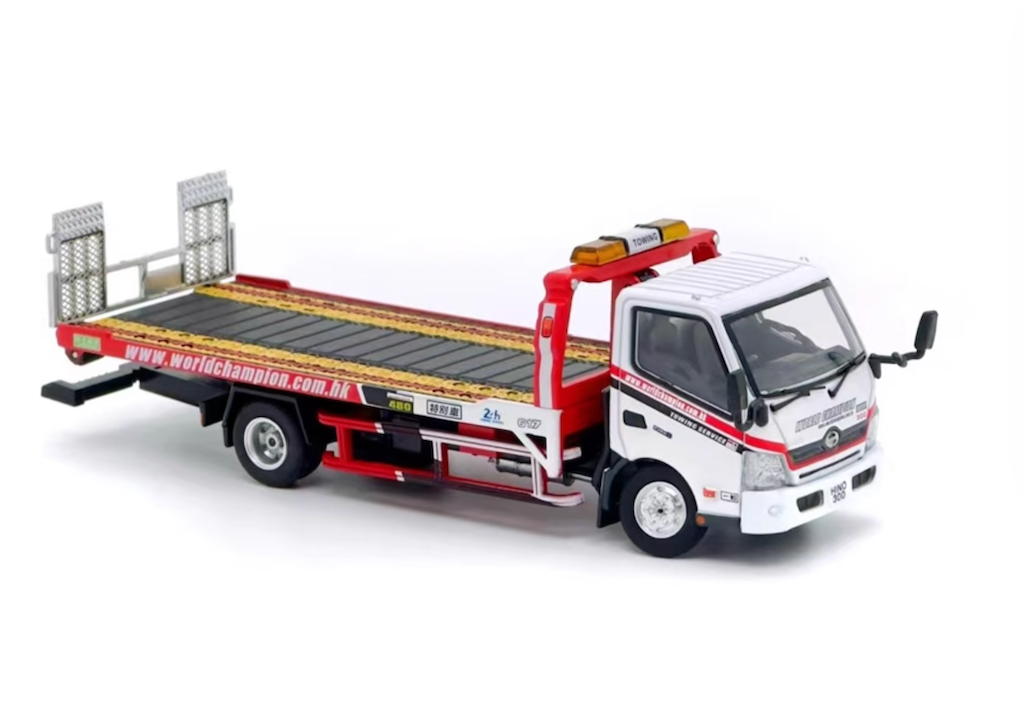 UM 1:64 300 HINO Dutro Mk2 Flatbed Tow Truck Model Diecast Metal Car