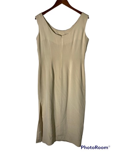 Spencer Jeremy Damen Kleid 100% Seide langes Kleid 10 ärmellos Maxi drapierter Ausschnitt - Bild 2 von 9