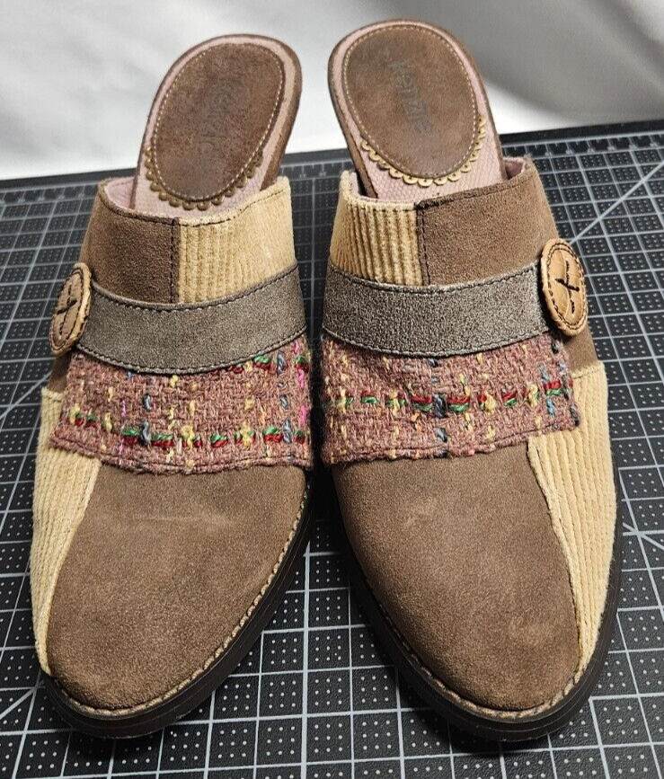 Kenzie Touch patchwork leather suede corduroy fab… - image 2