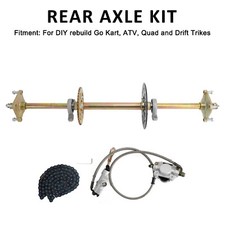 32"ATV Quad Go Kart Rear Live Axle Kit Sprocket Brake Wheel Hub Brake Assembly B