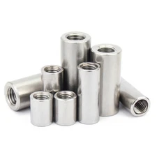 M3-M10 304 Stainless Steel Long Lengthen Round Coupling Connector Sleeve Nut