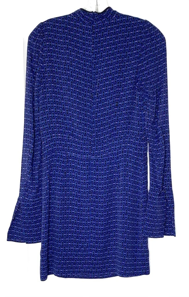 MARNI Hamsa Evil Eye Floral Print Mock Neck Bell Sleeve Crepe Dress 38 = 2/4 XS - Image 2 of 4