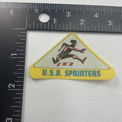 Vtg 1970s Cox Int l USA SPRINTERS (Silk Patch / Sticker ?-Read) 03NR