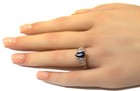 14k yellow gold .36ct diamond sapphire gemstone cluster ring 4.1g estate 6.5 — photo 9
