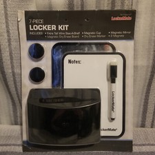 Lockermate 7-Piece Locker Kit Black - Dry Erase Board,  More