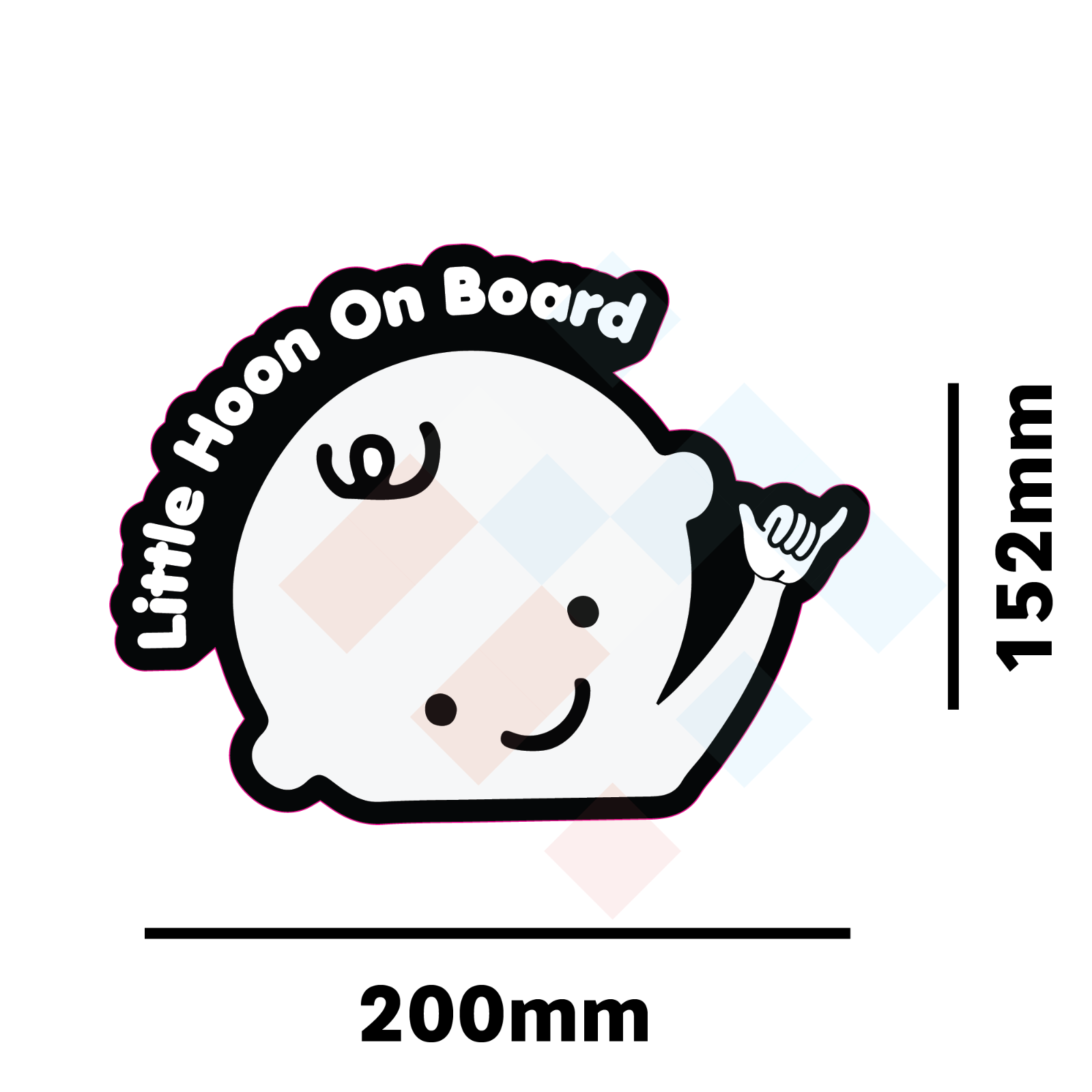 Baby In Car Sticker For Cars Funny "Hangover Baby" Car Decal Sticker - "Little Hoon On Board" Glossy Vinyl Bumper Sticker Childrens Wall Sticker - Foto 2