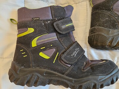 Superfit boys snow shoes boots ankle boots leather GoreTex size 37 black top