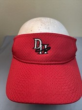 Red DH Logo Strapback Visor Adult Augusta Sportswear Brand