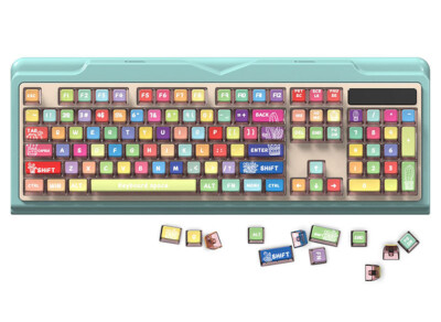 Rainbow Candy Backlit Keycaps Set Dye-Sublimation For MX Mechanical Keyboards