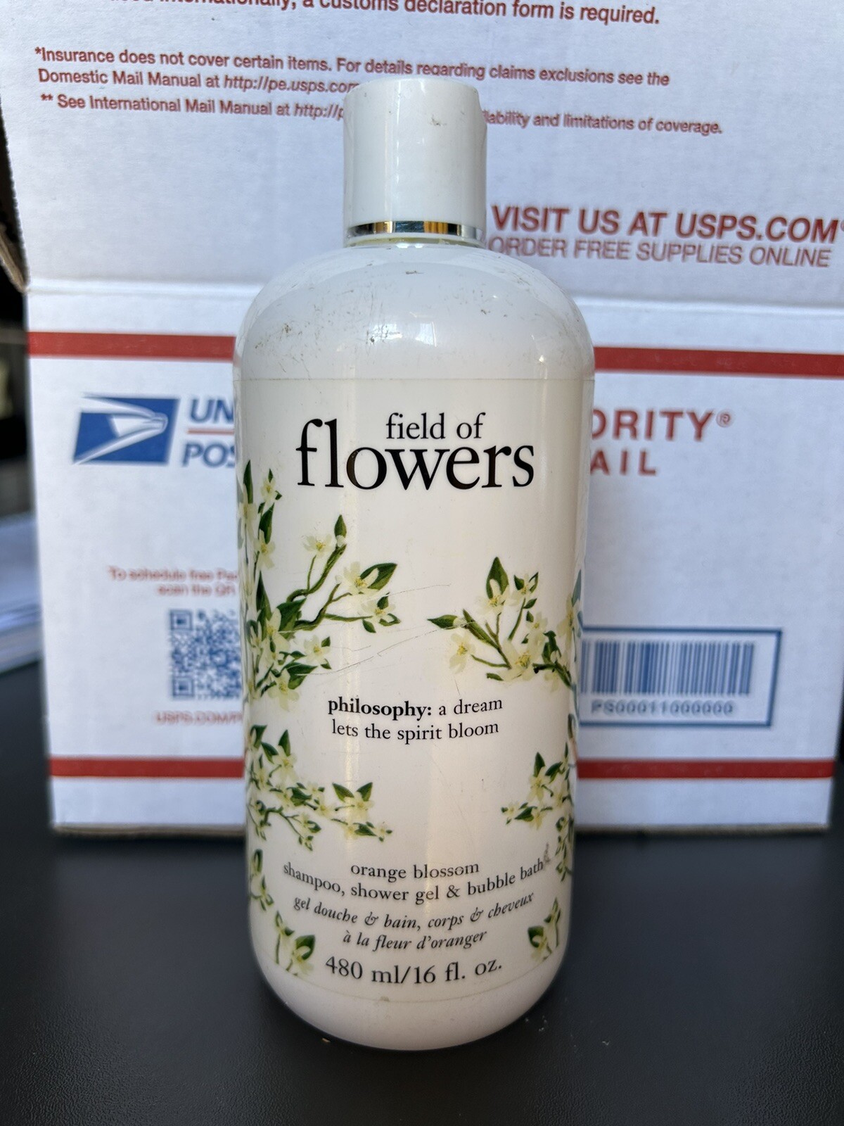 NEW PHILOSOPHY FIELD OF FLOWERS ORANGE BLOSSOM SHAMPOO SHOWER GEL BATH 16 OZ