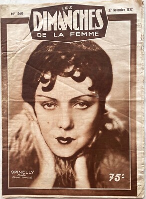 LES DIMANCHES DE LA FEMME Nr. 560 vom 27. November 1932 Cover Andrée SPINELLY
