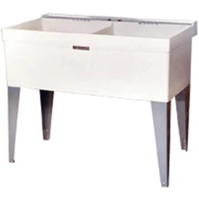 Mustee 27F Double Bowl Laundry Tub