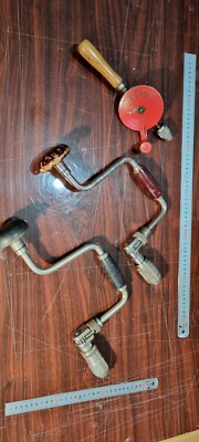 3X VINTAGE HANDBOHRMASCHINE - ALLE HERGESTELLT IN UK