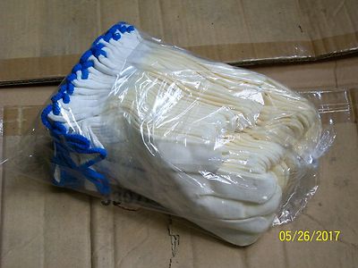 *12 PAIR* NEW WHITE NYLON GLOVES 53x46x30 , STYLE NY 13L-1 