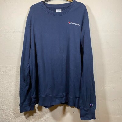 Champion Sweatshirt Men's Navy Blue Crew Neck Pullover UK Size XL