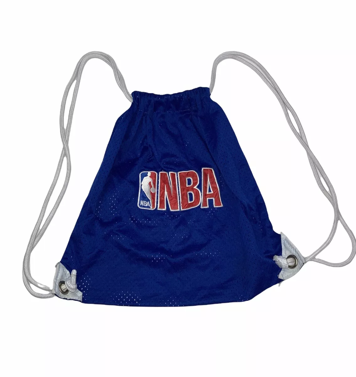 NBA Logo Drawstring Dark Blue Bag Basketball Backpack Mesh Bag Tote  Embroidered