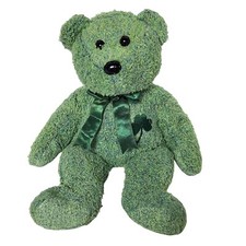 Ty Beanie Buddies Shamrock Green St Patrick's Day Plush Stuffed Animal 2001 13"