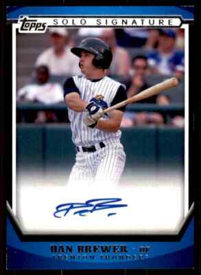 2011 Topps Pro Debut Solo Signatures Dan Brewer SSA-DB Trenton Thunder AUTO