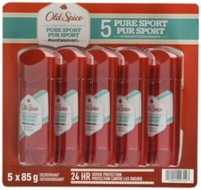 Old Spice Pure Sport High Endurance Deodorant, 3oz - 5 Pack
