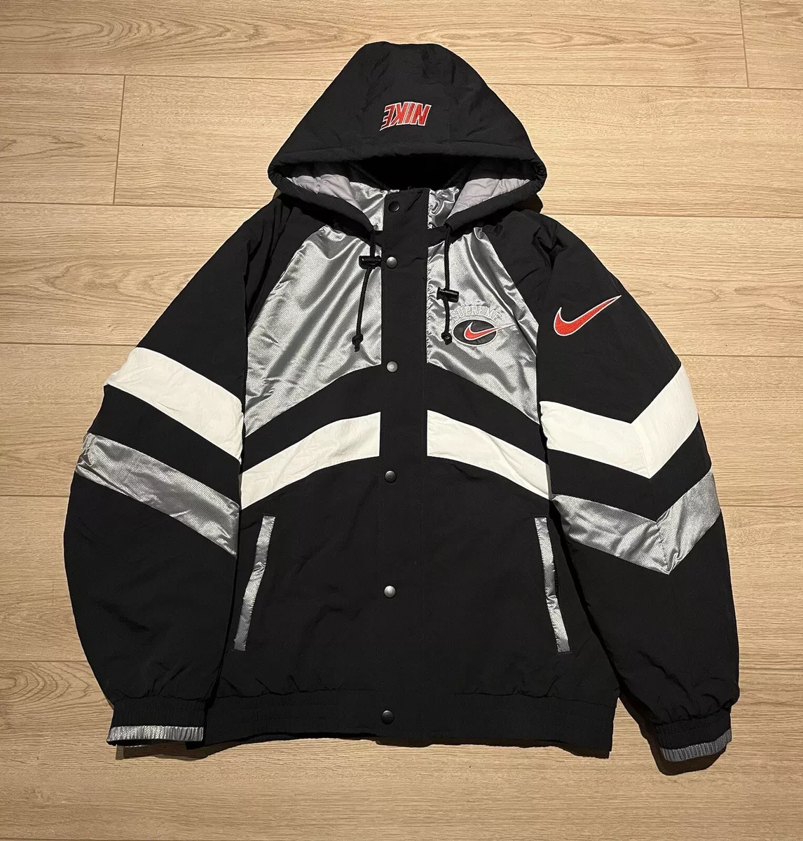 Supreme Nike Hooded Sport Jacket Silver Men’s Medium SS19