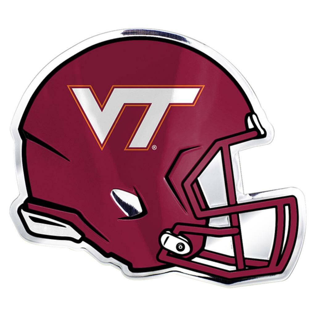 Virginia Tech Hokies Aluminum Helmet Auto Emblem [NEW] Auto Metal Car Decal