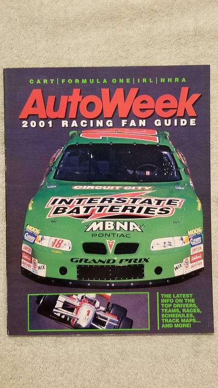 Vintage AutoWeek 2001 Racing Fan Guide, Good Condition