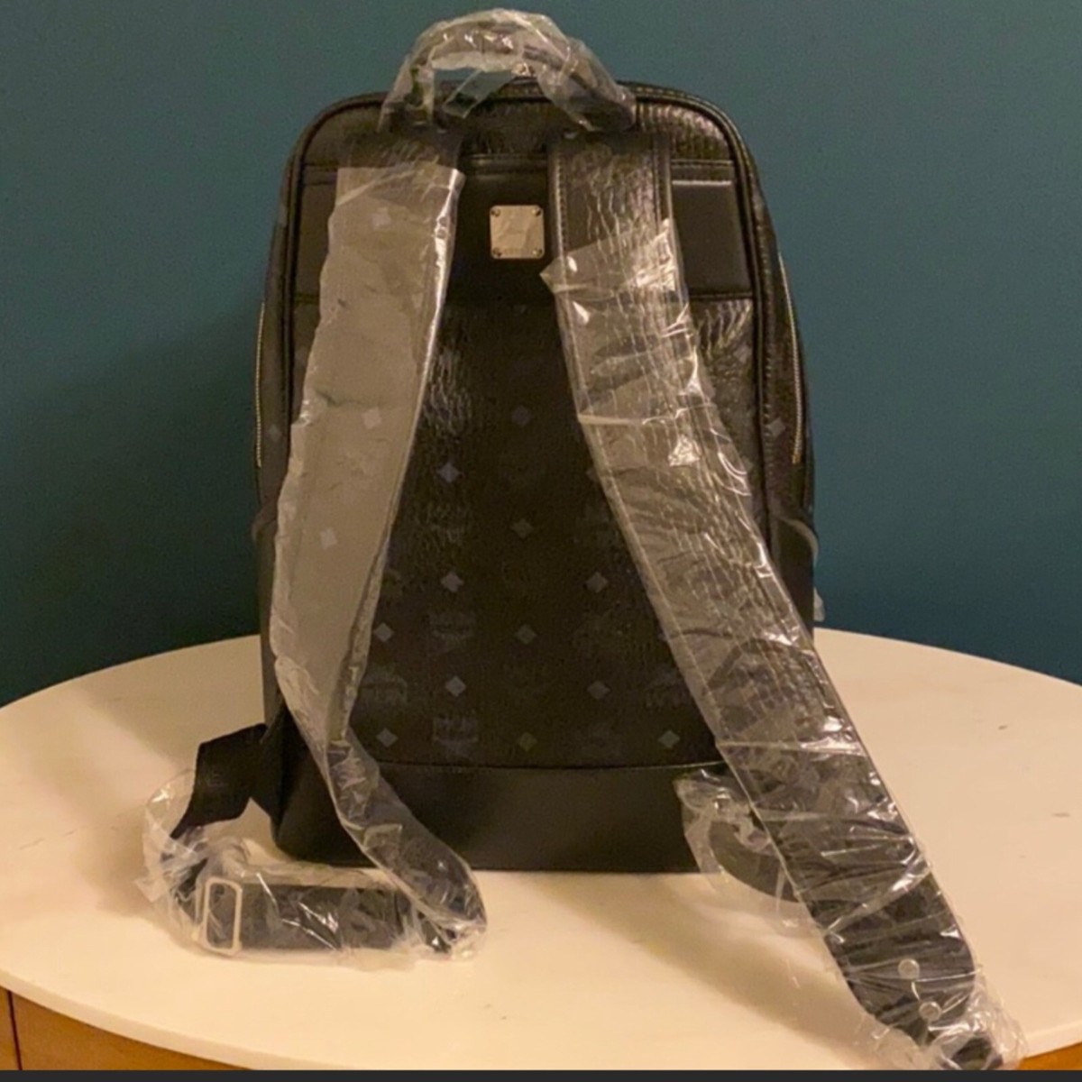 MCM Logo Allover Duke Visetos Leather Backpack MCM Visetos Small Duke Backpack Cognac 1816022 – FASHIONPHILE main image 3