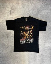 Vintage WWE RAW Survivor Series 2007 Tour T Shirt Black M Wrestling Tee