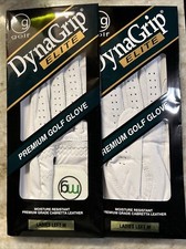 NIB MG DynaGrip Elite Golf Gloves 2ea Ladies Left M. Cabretta Leather.