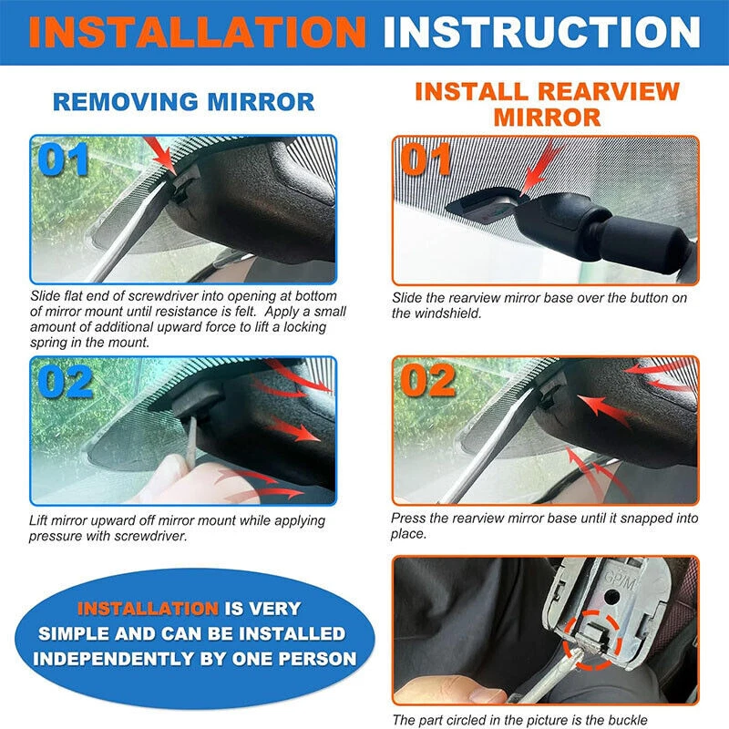 Interior Rear View Mirror Fits Nissan Sentra Tiida Altima Pathfinder 96321-2DR0A Foto 4 de 4