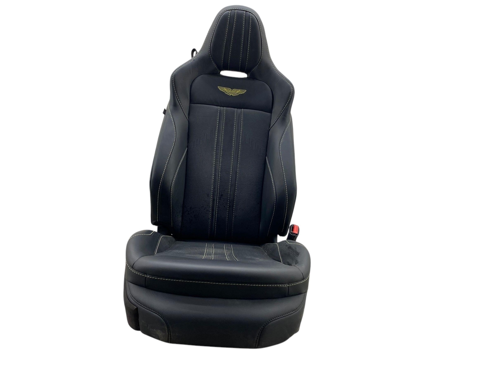 2019-2023 ASTON MARTIN VANTAGE SPORT PLUS FRONT SEAT SET BLACK LEATHER W/ GREEN