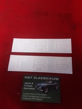 Triumph Tr6 Decals Rear Wing White 