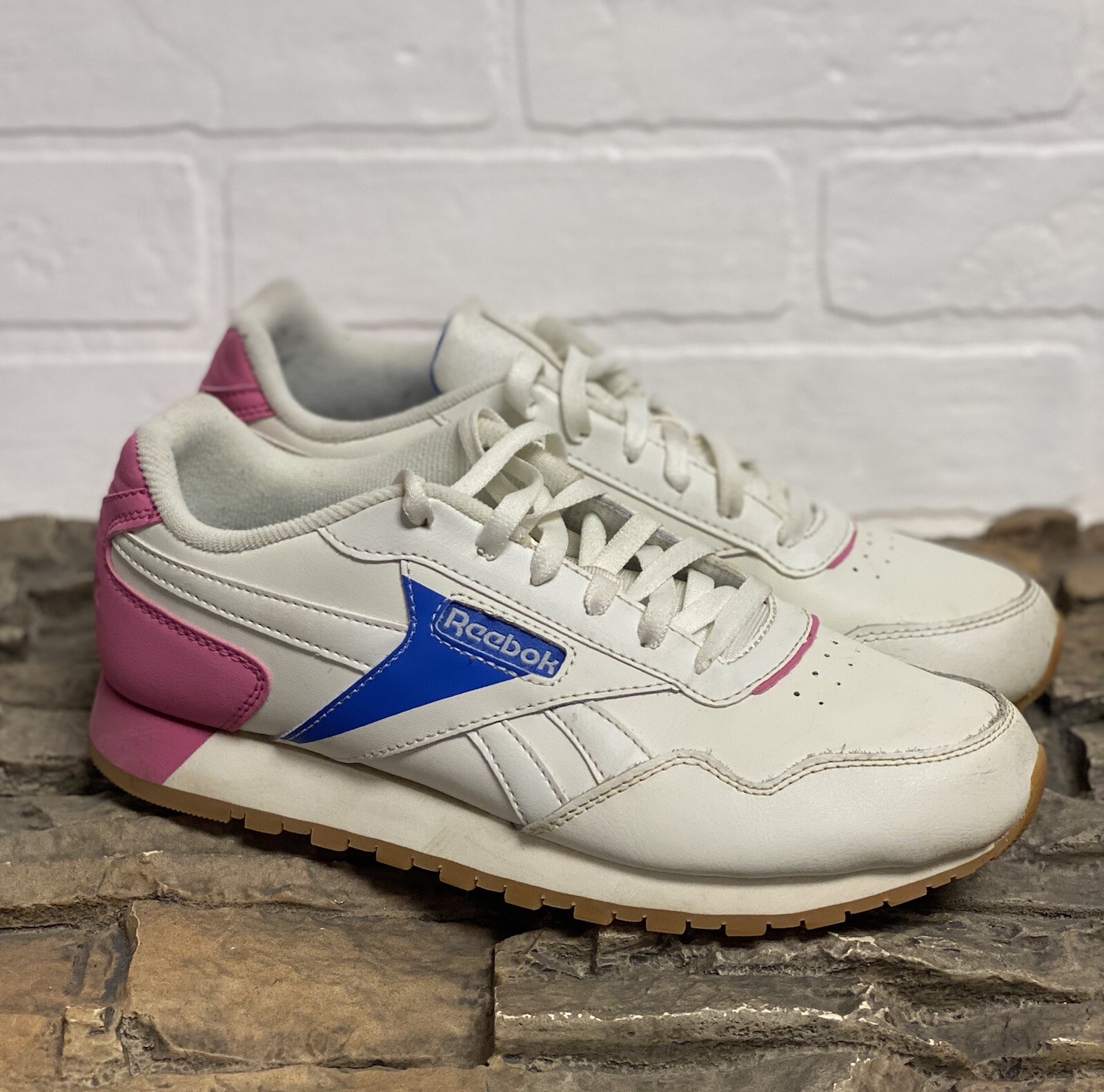 Womens Reebok Classic Sneakers 8.5 Ortholite White Pi… Gem